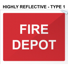Fire Depot Reflective Vinyl Sticker