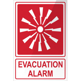 Evacuation Alarm - Red Sign