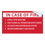 Label - AS5062 IN CASE OF FIRE SAFELY STOP MACHINE