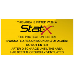 Sign Aluminium - STAT-X EVACUATE ON SOUNDING OF ALARM 