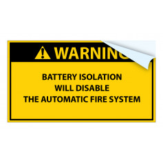 Label - AS5062 BATTERY ISOLATION 