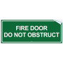Fire Door Do Not Obstruct - Vinyl Sticker