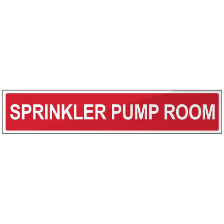 Sprinkler Pump Room (Words) Strip Sign 