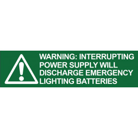 Warning - Interrupting Power Supply