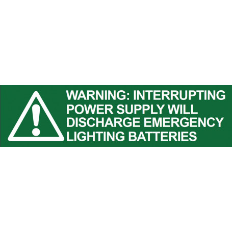 Warning - Interrupting Power Supply