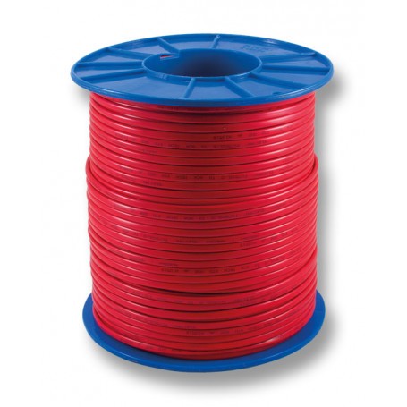 FLAT Red Twin Fire Cable - 1.0mm - 200m Roll