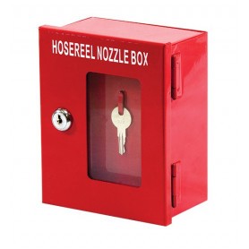Hose reel nozzle box
